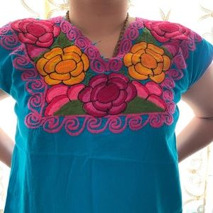 Mexican embroidered blouse